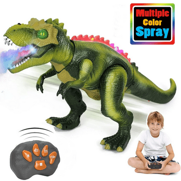 Lvelia Remote Control Dinosaur Toys for Kids,Electronic Walking Dancing Robot RC Dinosaur Toy Big T rex with Light & Spray& Roar,Birthday Gift for Boys Girls 3 Years+