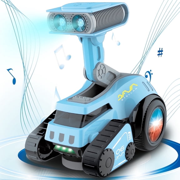 Lvelia Robot Toy for Kids,Smart Robot with Dances,Songs and Plays Music, Light up Shine Eyes, Volume Adjust ,Gift for Kids, Toddlers, Boys and Girls,Blue