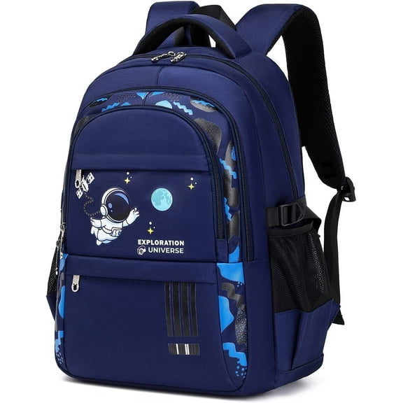 Lvelia School Backpack for Boys Kids Elementary School Bags Middle School Primary School Bookbags Lightweight Sturdy Spaceman Gifts,Blue
