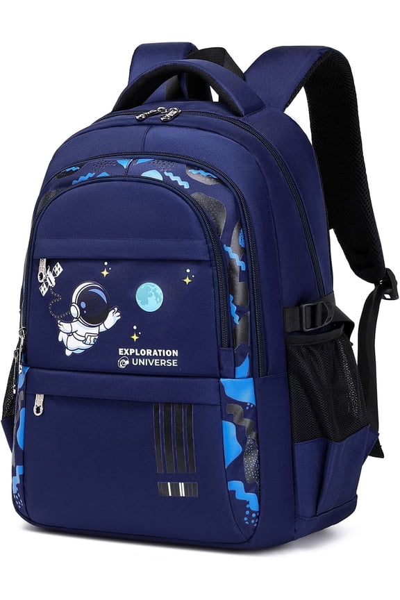 School Backpack for Boys Kids Elementary School Bags Middle School Primary School Bookbags Lightweight Sturdy Spaceman Gifts,Blue