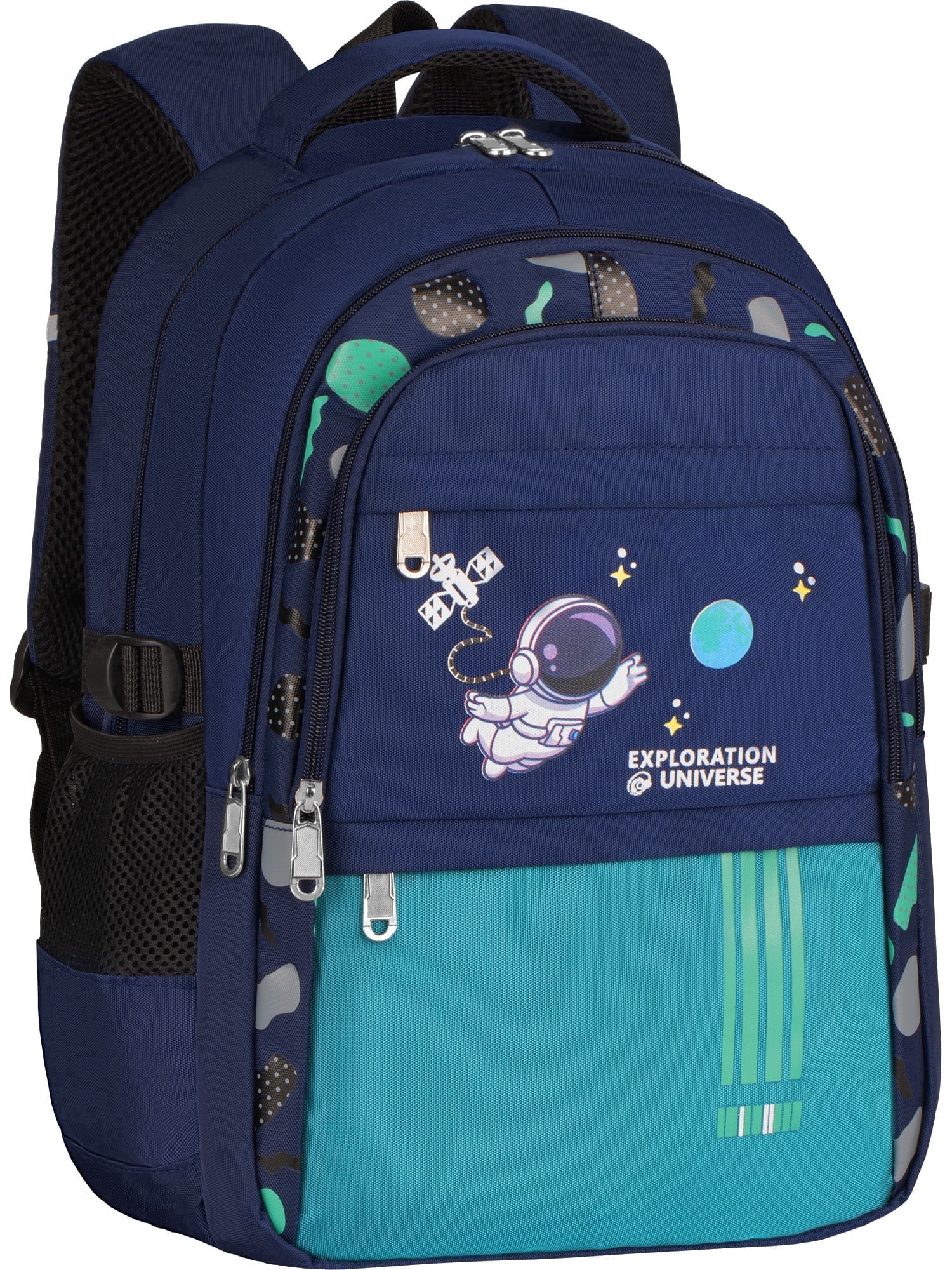 Lvelia School Backpack for Boys Kids Elementary School Bags Middle School Primary School Bookbags Lightweight Sturdy Spaceman Gifts,Green