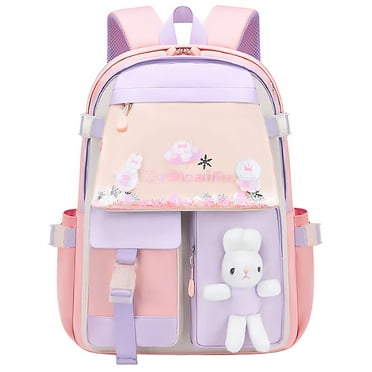 Girls Backpack School Backpack Cute Pink School Bag Shoulder Bookbag ...