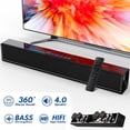 thumbnail image 1 of Lvelia Sound Bar for TV Bluetooth 5.3 Surround Sound Speaker with Built-in Subwoofers & Remote,60W TV Speakers,Home Theater Audio Sound Bar, 1 of 9