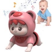 Lvelia Crawling Crab Baby Toy, Tummy Time Gifts for Toddler & Newborn, Light-Up Walking Dancing Moving Crab with Music & Obstacle Avoidance, Infant Rechargeable Sensory Development Toy (Green)