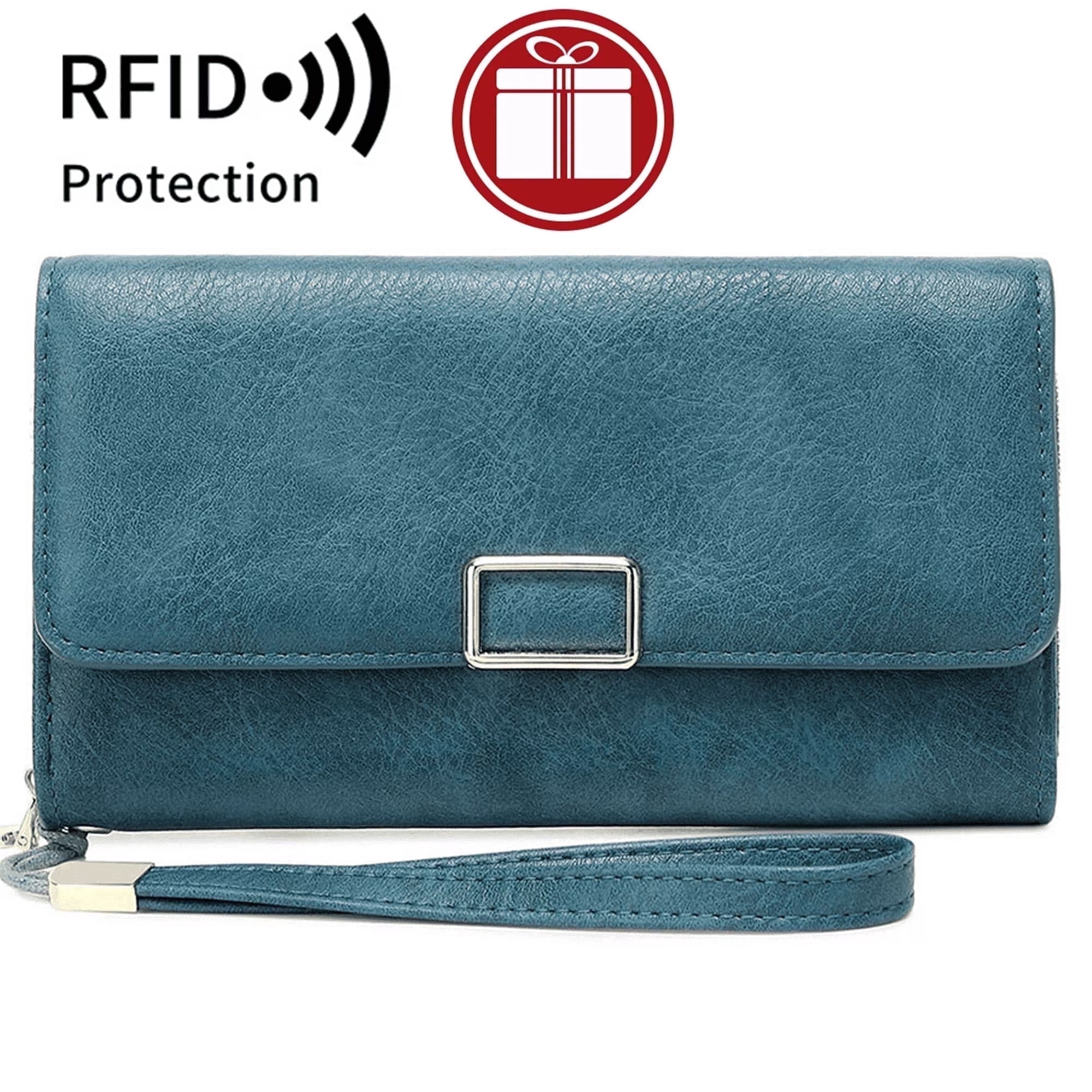 Lvelia Wallets for Women Genuine Leather Credit Card Holder with RFID ...