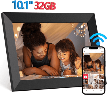 Lvelia Wifi Digital Photo Picture Frame with 32GB Storage, 10.1 inch IPS HD Touch Screen, Auto-Rotate Slideshow,Perfect Gift for Family & Friends