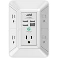 thumbnail image 1 of Lvetek 5-Outlet 4 USB Port 1680J Surge Protector, 1 of 5