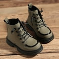 thumbnail image 1 of LvhaoGJOB Ankle Boots for Kids Lace-Up Design Side Zipper ankle boots short boots All Season Footwear, 1 of 8
