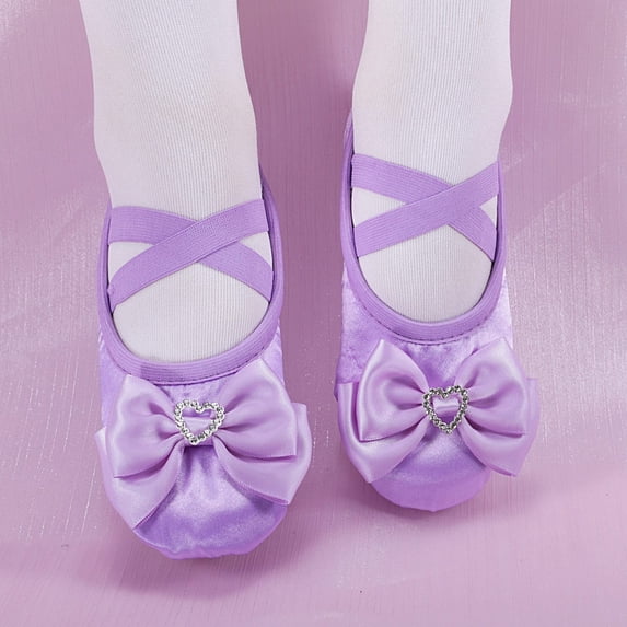 LvhaoGJOB Ballet Flats for Kids Soft Flexible Sole ballet flats Elegant Design kids ballet flats Flexible Flat Sole girls shoes All Season Dance Class Footwear Ballet Flats