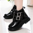 thumbnail image 1 of LvhaoGJOB Girls' Ankle Boots - Lace-Up Design, Side Zipper & Thick Platform Sole, 1 of 8