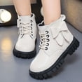 thumbnail image 1 of LvhaoGJOB Girls' Ankle Boots for Everyday Wear - Lace-Up Design, Side Zipper, 1 of 9