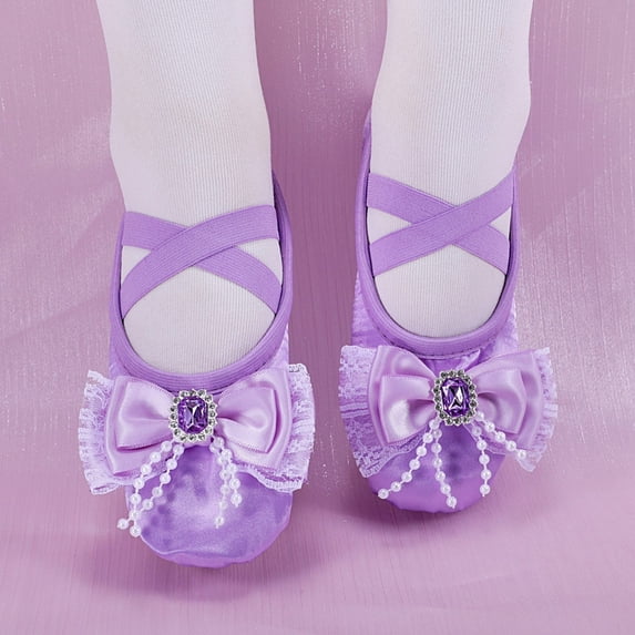 LvhaoGJOB Girls' Ballet Flats - Soft Flexible Sole, Elegant Design & Flexible Flat Sole