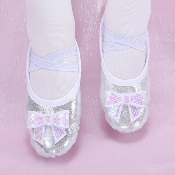 LvhaoGJOB Girls' Ballet Flats for Dance Class - Soft Flexible Sole, Elegant Design