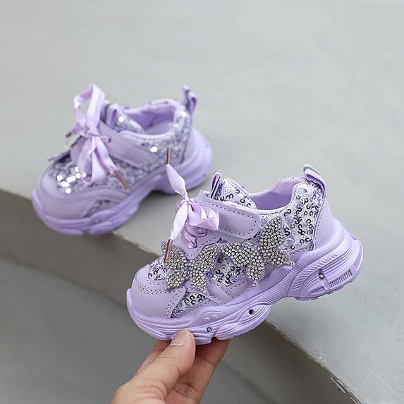 LvhaoGJOB Girls' Breathable Upper Chunky Sneakers with Cushioned Sole and Non-Slip Platform Sole