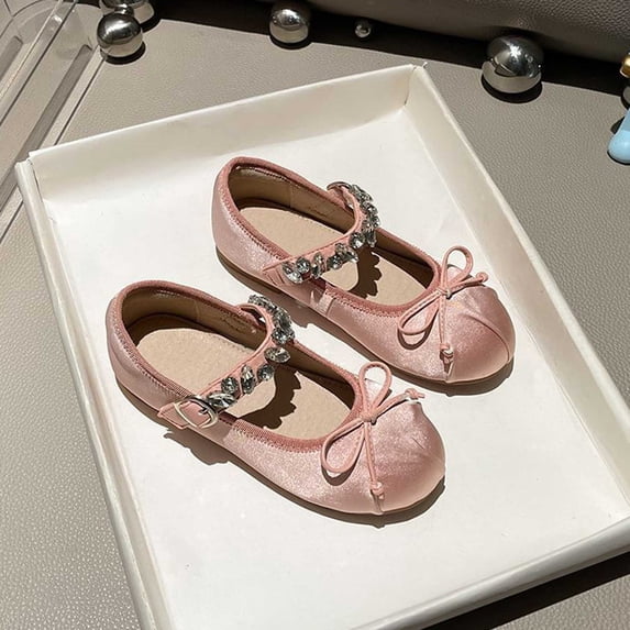 LvhaoGJOB Girls' Elegant Style Mary Jane Flats with Comfortable Fit and Flexible Flat Sole