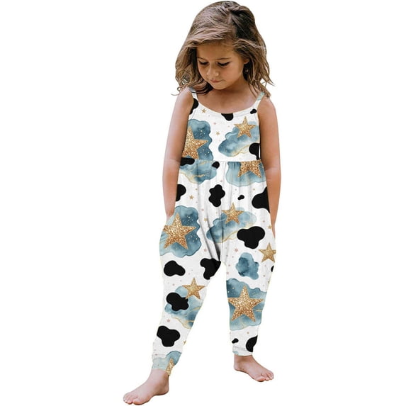 LvhaoGJOB Girls' Stretchy Material Overalls with Breathable and Lightweight