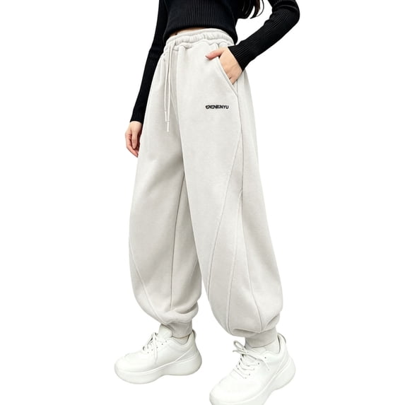 LvhaoGJOB Girls' Sweatpants for School - Comfortable Fit, Elastic Waist