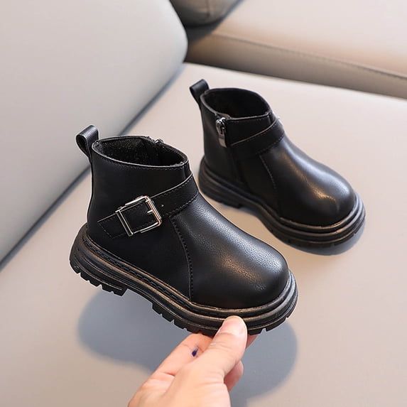 LvhaoGJOB Kids' Ankle Boots - Comfortable Fit, Stylish Design & Non-Slip Platform Sole