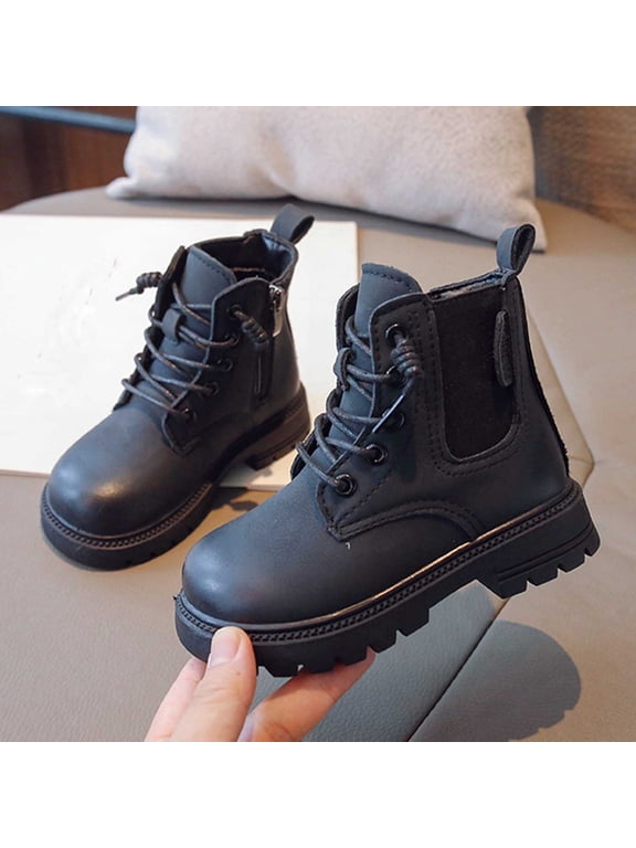Kids' Chelsea Boots - Elastic Side Panels, Side Zipper Closure & Classic Design