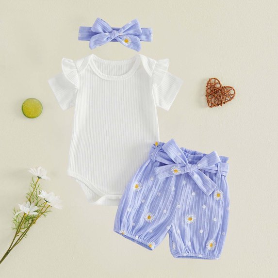 LvhaoGJOB Kids Girls 2-Piece Outfit Set - Elastic Waist