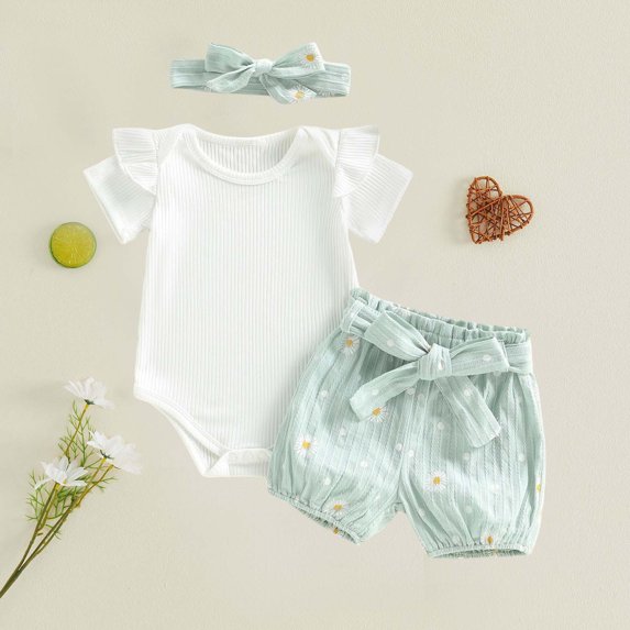 LvhaoGJOB Kids Girls 2-Piece Outfit Set - Elastic Waist