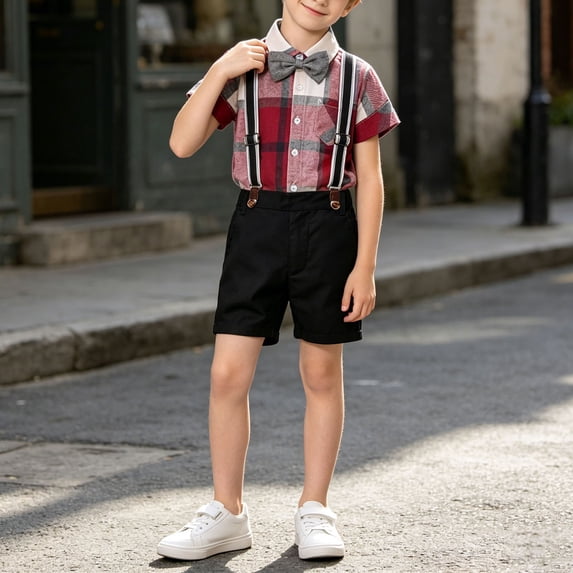 LvhaoGJOB Little Kids Boys 2-Piece Outfit Set - Multi-Pocket