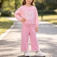 thumbnail image 1 of LvhaoGJOB Little Kids Girls Sweatshirt and Pants Outfit Set - Multi-Pocket, Fleece Lined, 1 of 8