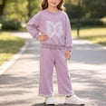 thumbnail image 1 of LvhaoGJOB Little Kids Girls Sweatshirt and Pants Outfit Set - Multi-Pocket, Fleece Lined, 1 of 8