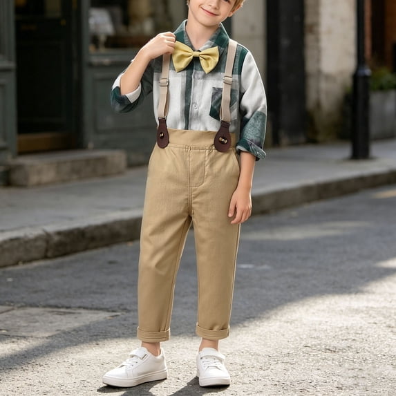 LvhaoGJOB Little Kids Kids 2-Piece Outfit Set - Multi-Pocket