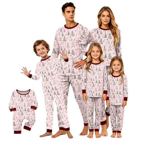 Lvotionpl 2026 Matching Family Christmas Pjs, Matching Christmas Pajamas Long Sleeve Top & Pants Set Matching Holiday Family Pajama Xmas Sets