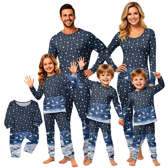 Lvotionpl Match Family Christmas Pjs, Matching Christmas Pajamas Long Sleeve Top & Pants Set Matching Holiday Family Pajama Xmas Sets