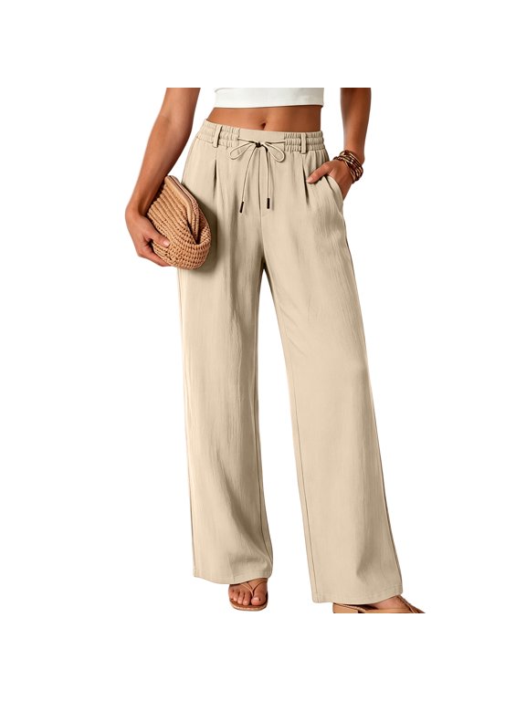 Women's Frayed Hem Military Green Knit Flare Pants Boho Pants For Women Harem Pants Women Loose Pants