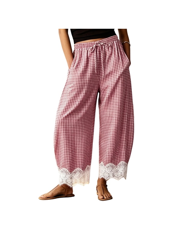 Women's Frayed Hem Military Green Knit Flare Pants Boho Pants For Women Harem Pants Women Loose Pants
