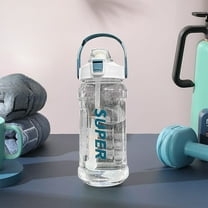 Lwlmwt 1.5L Large Water Bottle Features a Portable Handle and Straw Cup Water Jug for Gyms, Fitness Training, and Outdoor Activities