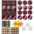 thumbnail image 1 of Lwlmwt 12 Pcs Velvet Christmas Ball Ornaments Set, Flocked Christmas Tree Ornaments Ball Shatterproof Xmas Balls Set Plastic Decorative Hanging Ornament for Xmas Wedding Party Home Decor, 1 of 6