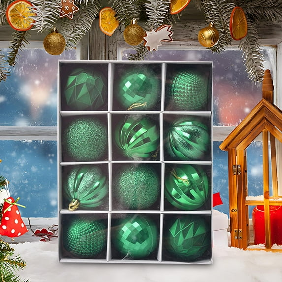 Lwlmwt 12-Piece 2.36-Inch Electroplated Christmas Balls, Metallic Shine Ornaments with Assorted Mix for Christmas Tree Decorations & Gifts&nbsp;for Home