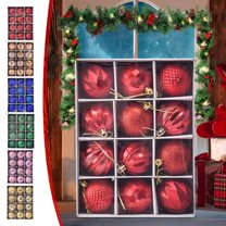 Lwlmwt 12-Piece 2.36-Inch Electroplated Christmas Balls, Metallic Shine Ornaments with Assorted Mix for Christmas Tree Decorations & Gifts for Home