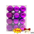 thumbnail image 1 of Lwlmwt 24PCS 1.2" Mini Christmas Ball Ornaments Shatterproof Christmas Tree Decorations Hanging Balls Glitter Plastic Baubles for Xmas Halloween Holiday Wedding Birthday Party Home Decor, 1 of 6