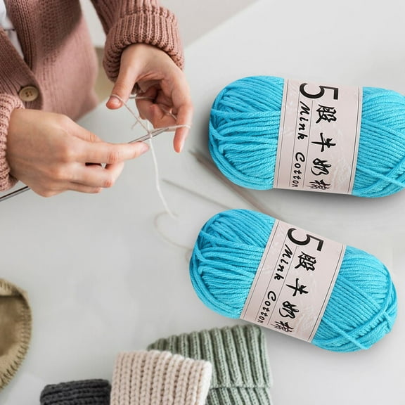 Lwlmwt 5 ply Milk Cotton Yarn Multi-Color Crochet and Knitting Yarn Soft Texture Vibrant Colors Ideal for Creating Sweater, Hat, Scarves, and Shawl