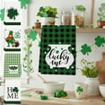 thumbnail image 1 of Lwlmwt 66x45cm Kitchen Towel,Patrick's Day Dish Towels,Green Lucky Clovers Towel,Green Buffalo Plaid Decoration Hand Towels,for Bathroom Kitchen Baking, 1 of 5