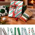 thumbnail image 1 of Lwlmwt Aluminized Paper Christmas Wrapping Paper Red and Green Holiday Gift Wrapping Paper Stripes and Polka Dots Pattern 17 inches x 10 ft, 1 of 6