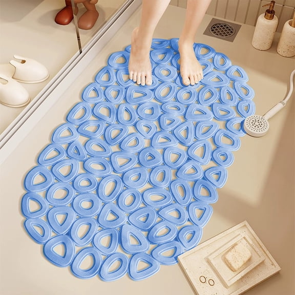Lwlmwt Bathtub Mat Non Slip Mat Shower Mat Perforated Plastic Anti-Slip Mat with Suction Cups Neutral Tones Blend Seamlessly with Home Decor Suitable for Bathtubs and Showers