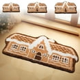 thumbnail image 1 of Lwlmwt Christmas Carpet,Gingerbread House Shaped Area Rug,Non Slip Soft Christmas Doormat,Bathroom Rug,Stain Resistant Carpet,for Bedside Entryway, 1 of 5