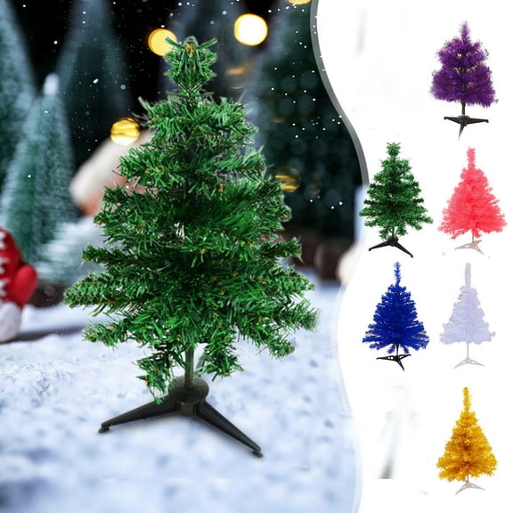 Lwlmwt Christmas Decorations,60cm White Small Christmas Tree Set Mini Christmas Tree Decoration Tabletop Window Display Christmas Decoration Supplies,Christmas Gifts