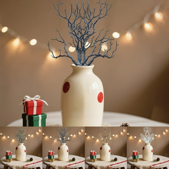 Lwlmwt Christmas Decorations,Christmas Decoration Simulation Plant Plastic Fake Tree Branches Handmade Materials Suitable For Party Home Decoration,Christmas Gifts