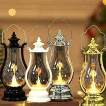 Lwlmwt Christmas Lantern Decor,Vintage LED Electronic Lamp,Indoor Outdoor Hanging Lanterns,for Christmas,Farmhouse Decorations