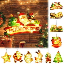 Lwlmwt Christmas Lighted Window Decorations,LED Suction Cup Lights,Window Hanging Lights,Christmas Window Decorations,for Home Party Decor