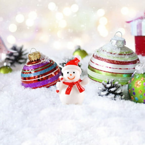 Lwlmwt Christmas Mini Resin Snowman,Christmas Snowman Decorative Accessories Micro-landscape,Christmas Decoration,for Festival DIY Village Garden Decoration
