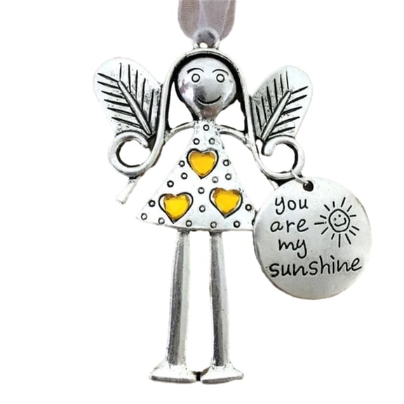 Lwlmwt Christmas Ornament,Angel Girl Decorative Pendant,Christmas Angel Friendship Ornaments Gift,Crazy Beautiful Friends Forever - Angel Ornament,for Best Friends