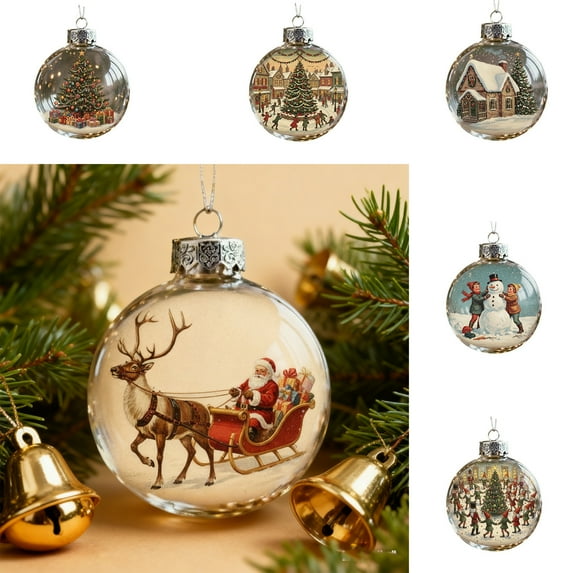 Lwlmwt Christmas Snow Scene Hanging Decorations 2D Flat Christmas Decorations Create Festive Atmosphere Suitable for Doors, Windows, and Home Decor